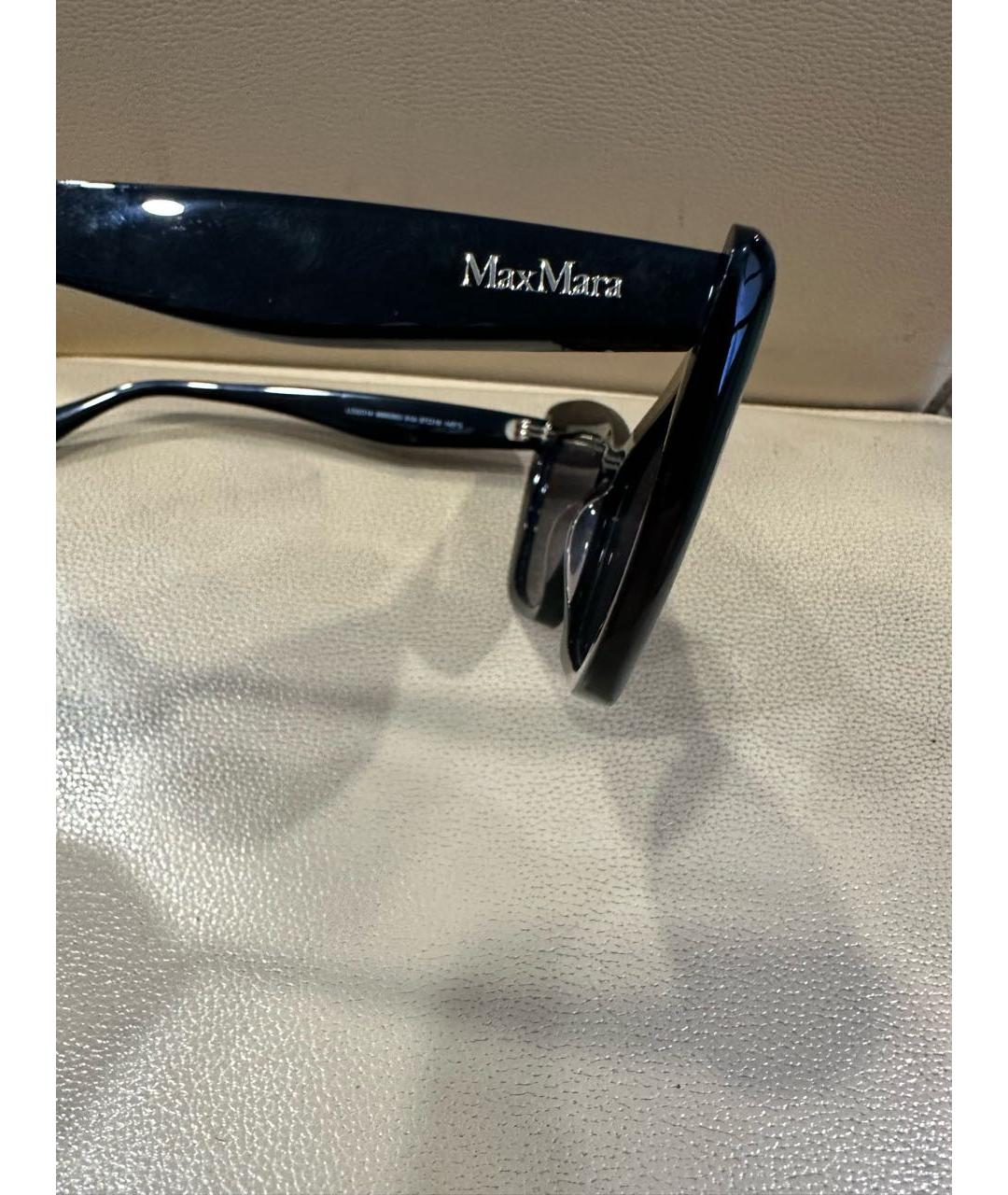 MAX MARA Черные пластиковые солнцезащитные очки, фото 3