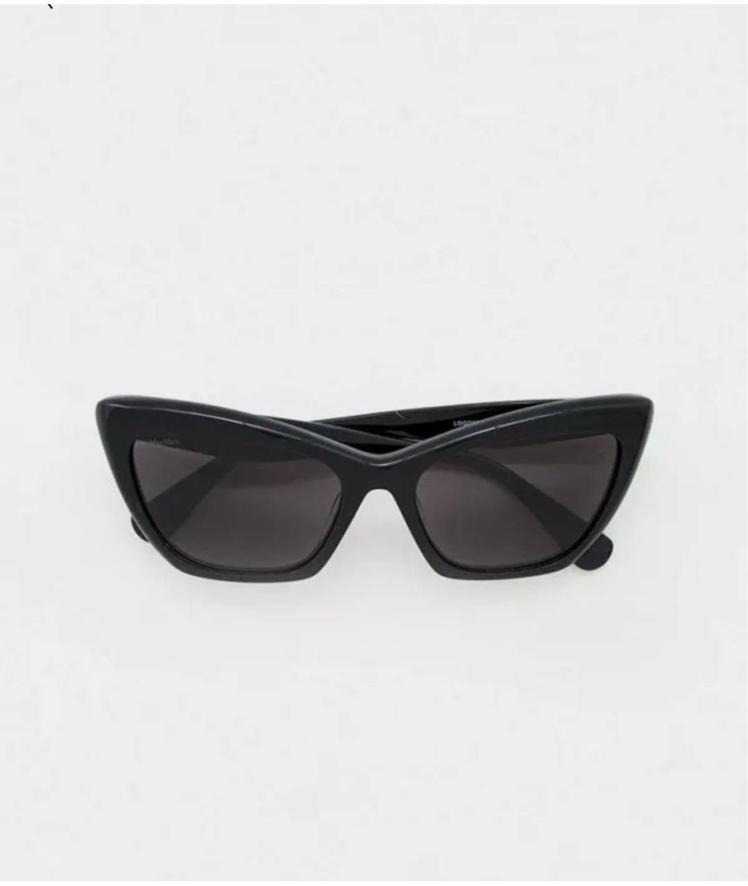 MAX MARA Черные пластиковые солнцезащитные очки, фото 8