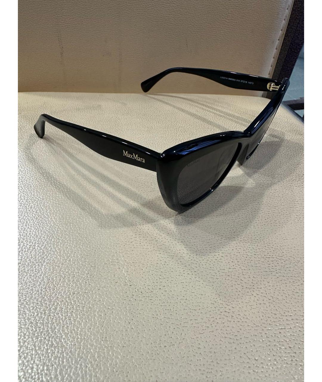MAX MARA Черные пластиковые солнцезащитные очки, фото 2
