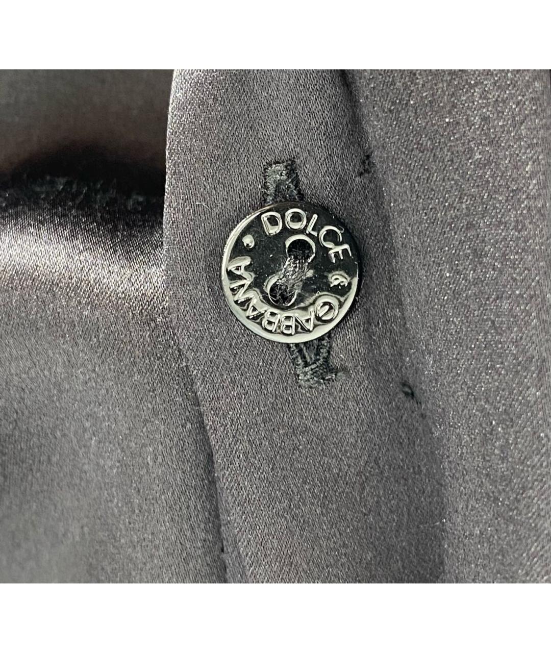 DOLCE&GABBANA Черная шелковая блузы, фото 4