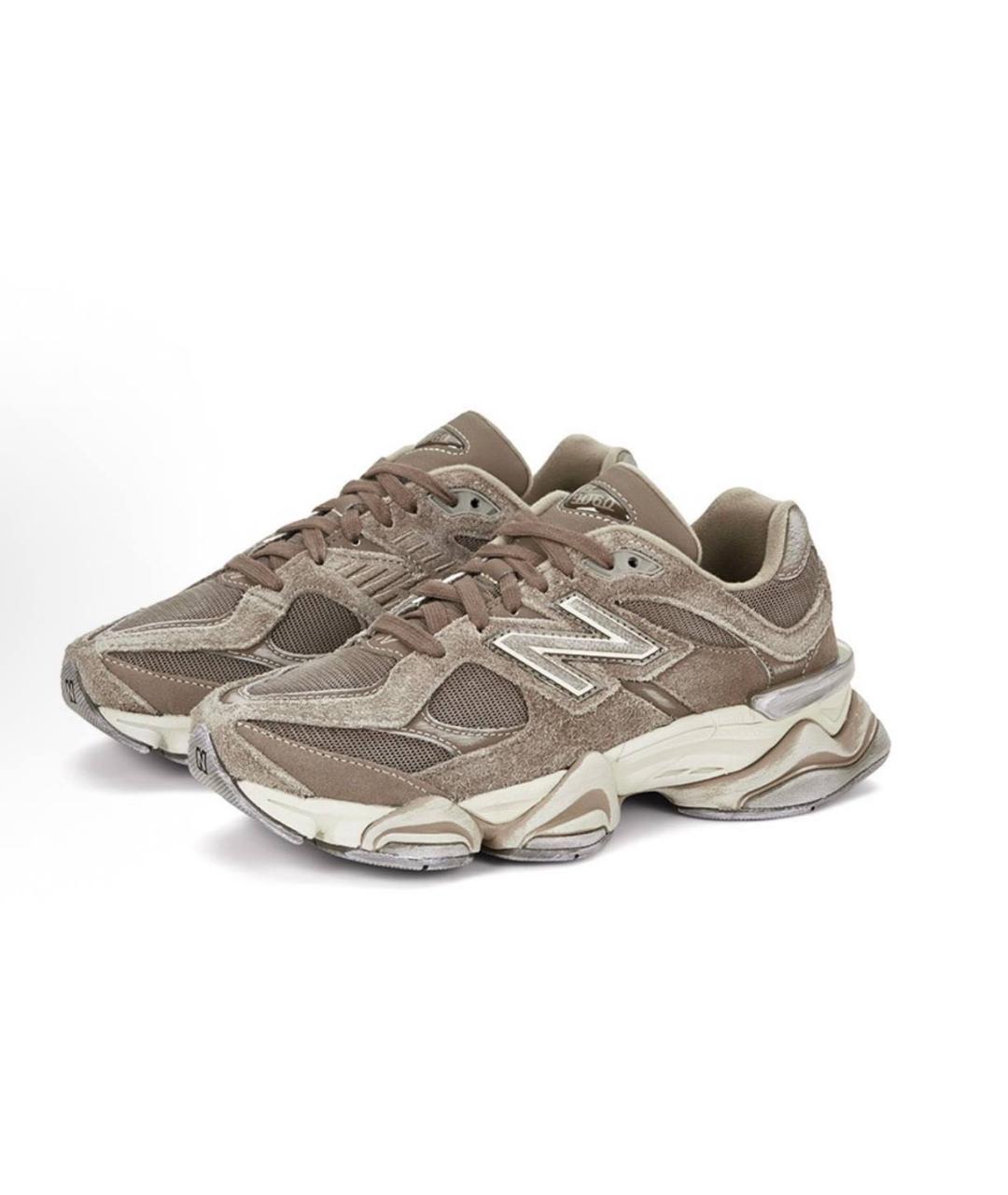 NEW BALANCE Коричневые замшевые низкие кроссовки / кеды, фото 2