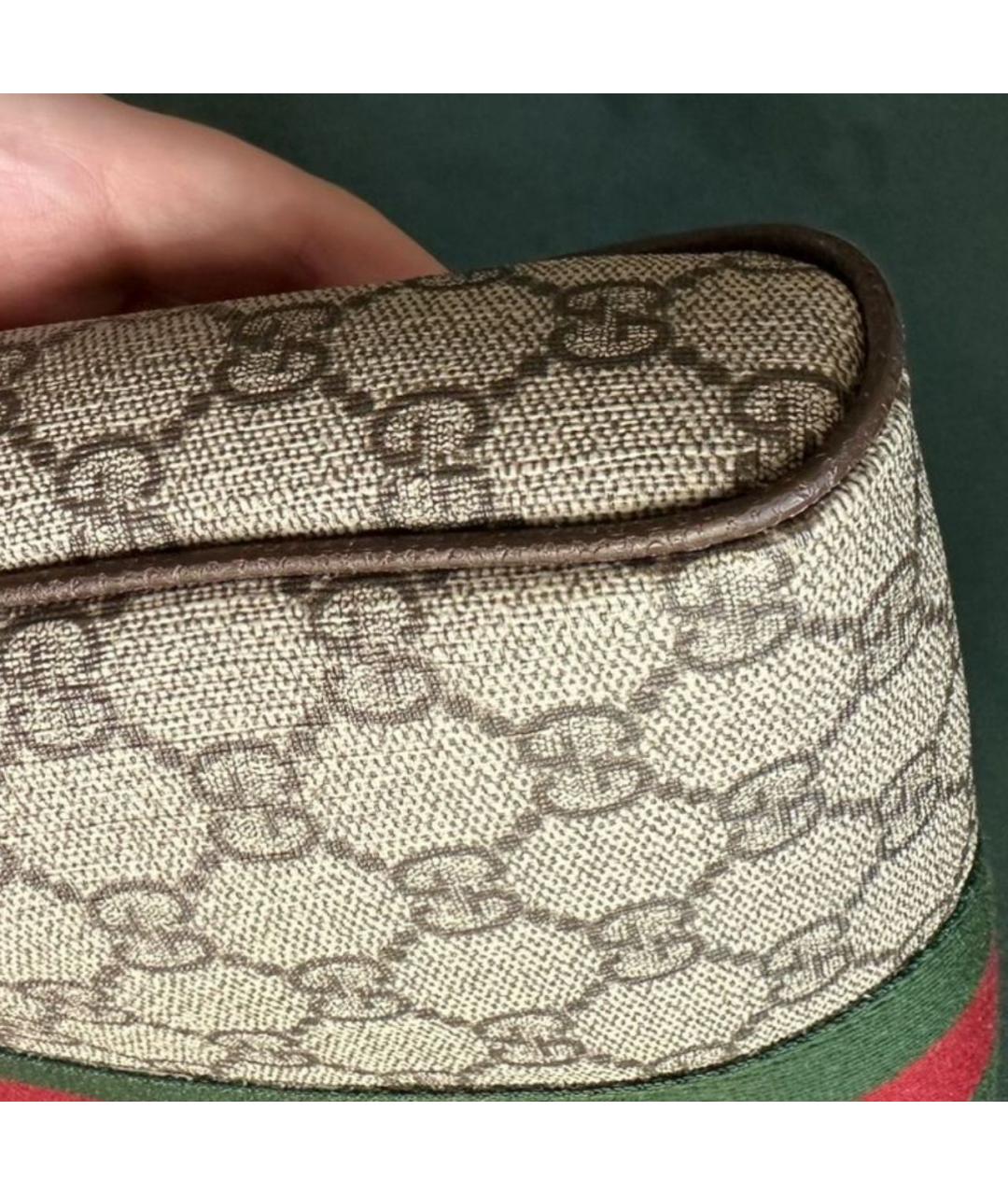 GUCCI Коричневая кожаная сумка на плечо, фото 7