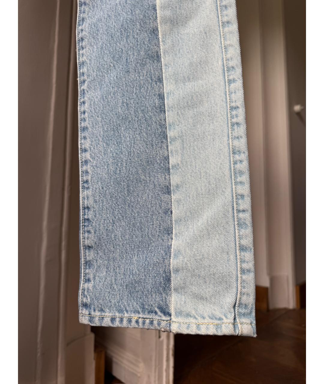 VETEMENTS Голубые хлопковые прямые джинсы, фото 4