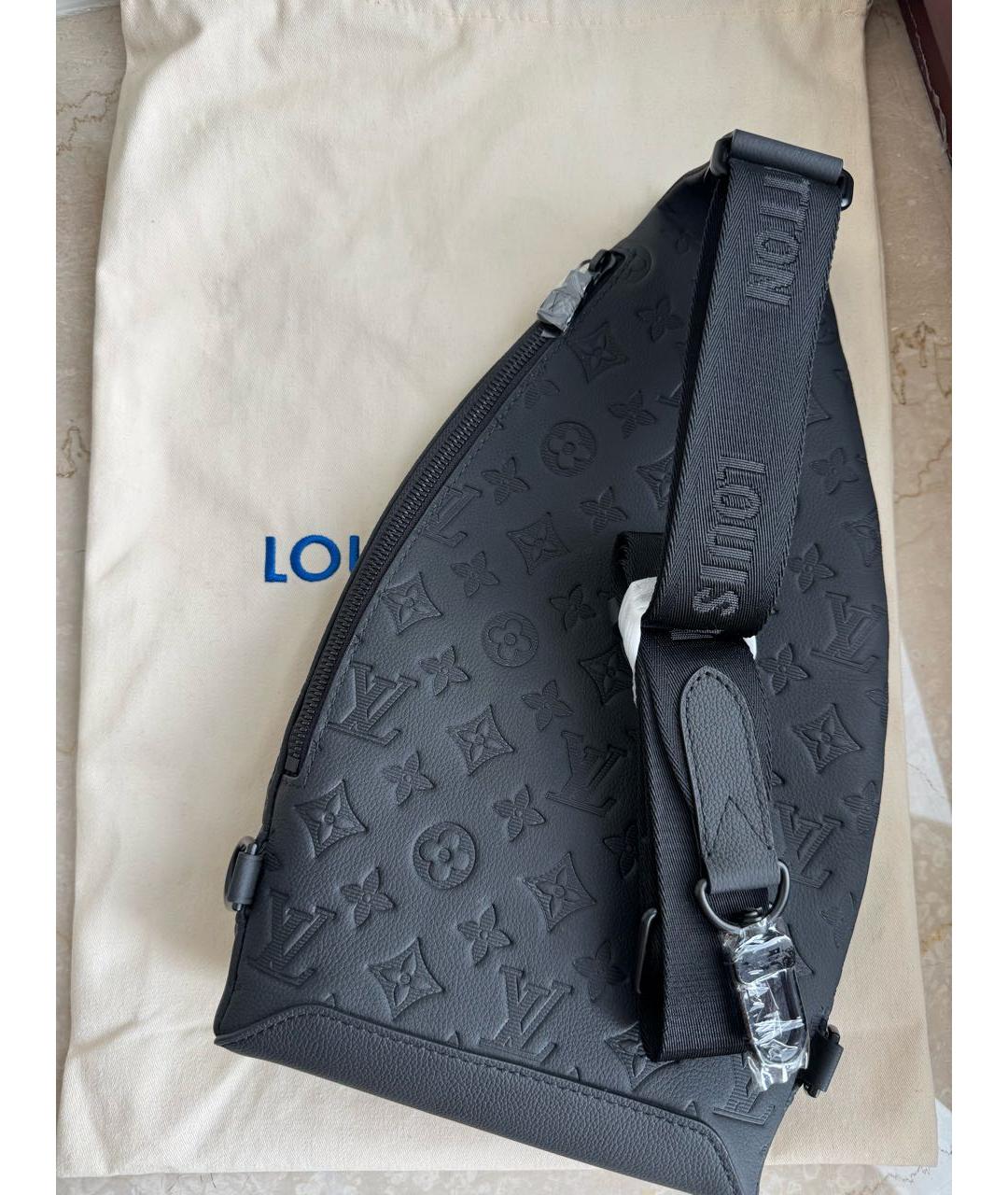 LOUIS VUITTON Черный кожаный рюкзак, фото 4