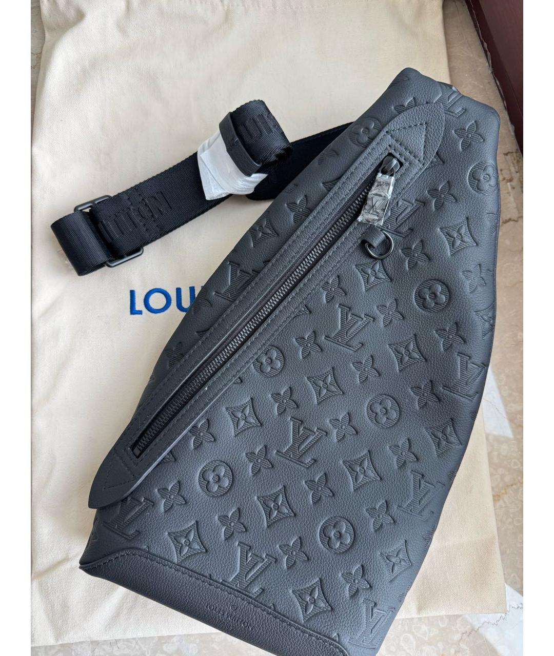 LOUIS VUITTON Черный кожаный рюкзак, фото 3