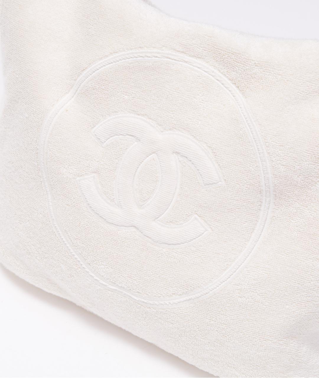CHANEL Бежевая тканевая пляжная сумка, фото 5