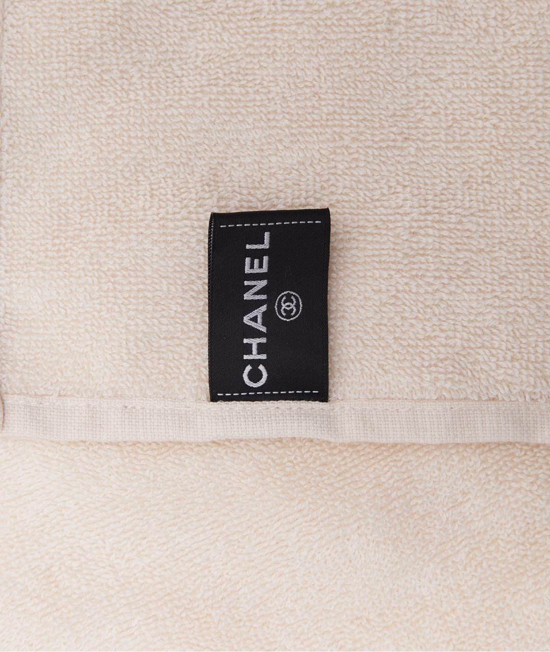 CHANEL Бежевая тканевая пляжная сумка, фото 7