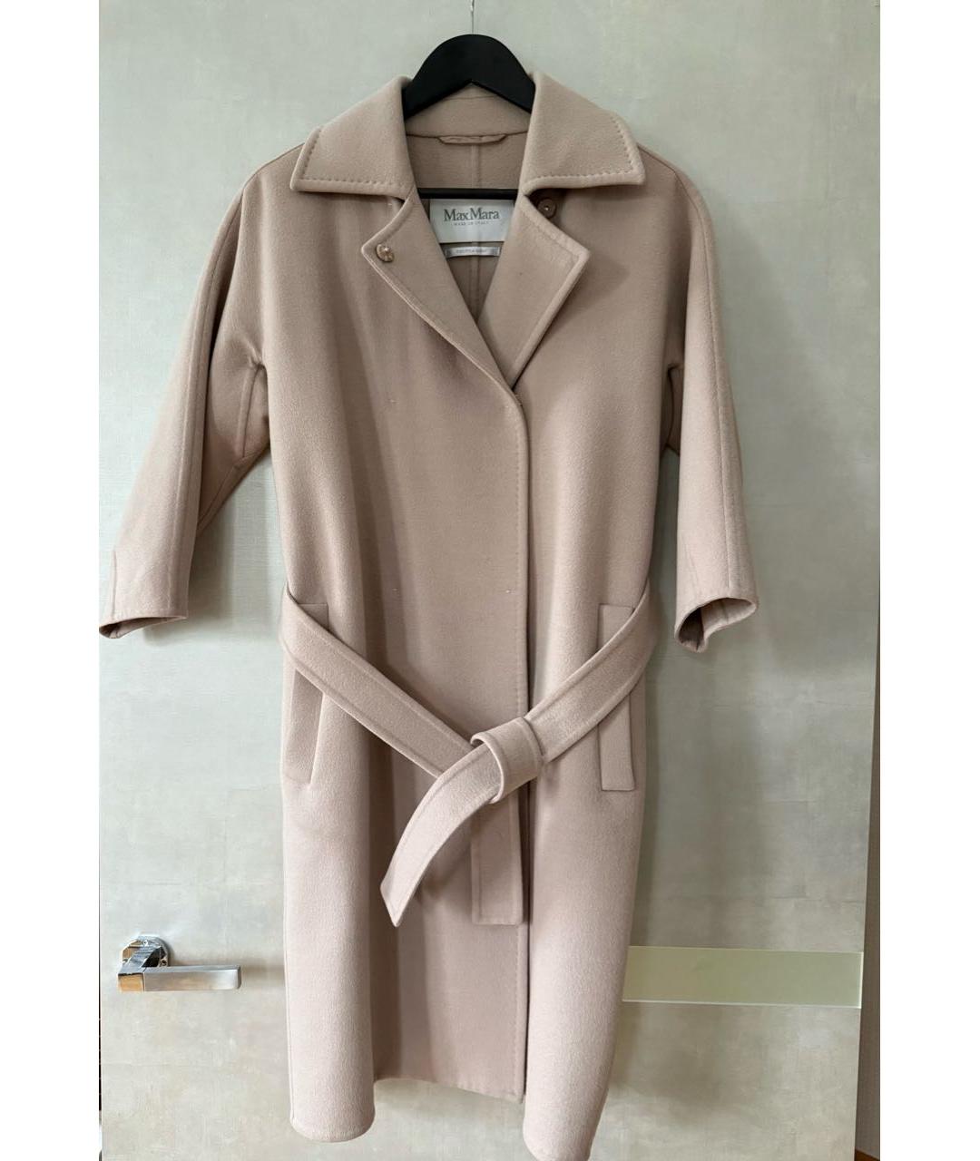 MAX MARA Бежевое шерстяное пальто, фото 4