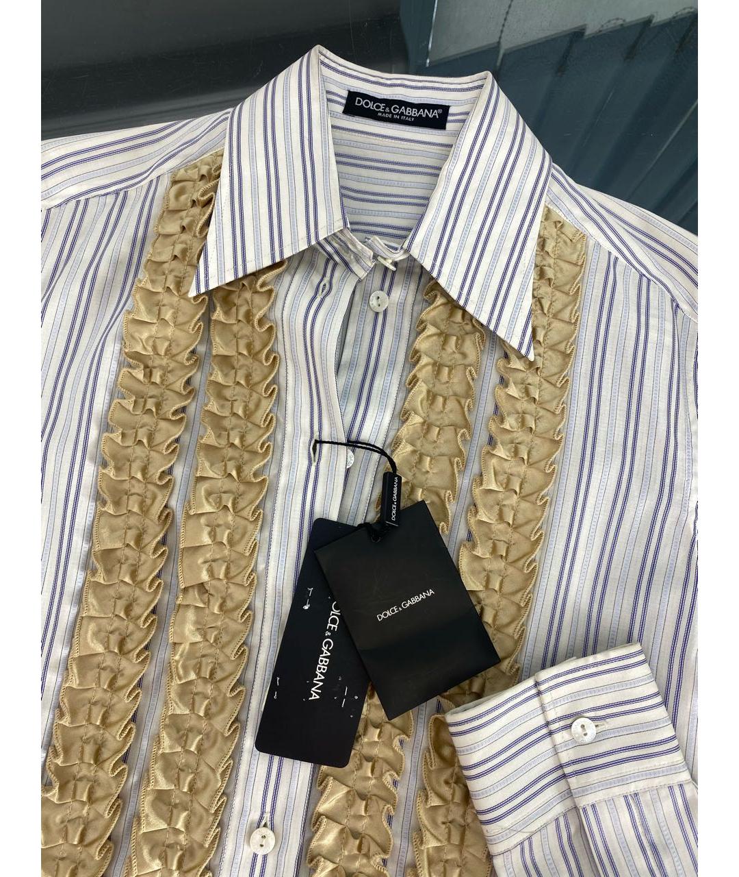 DOLCE&GABBANA Белая хлопковая рубашка, фото 3