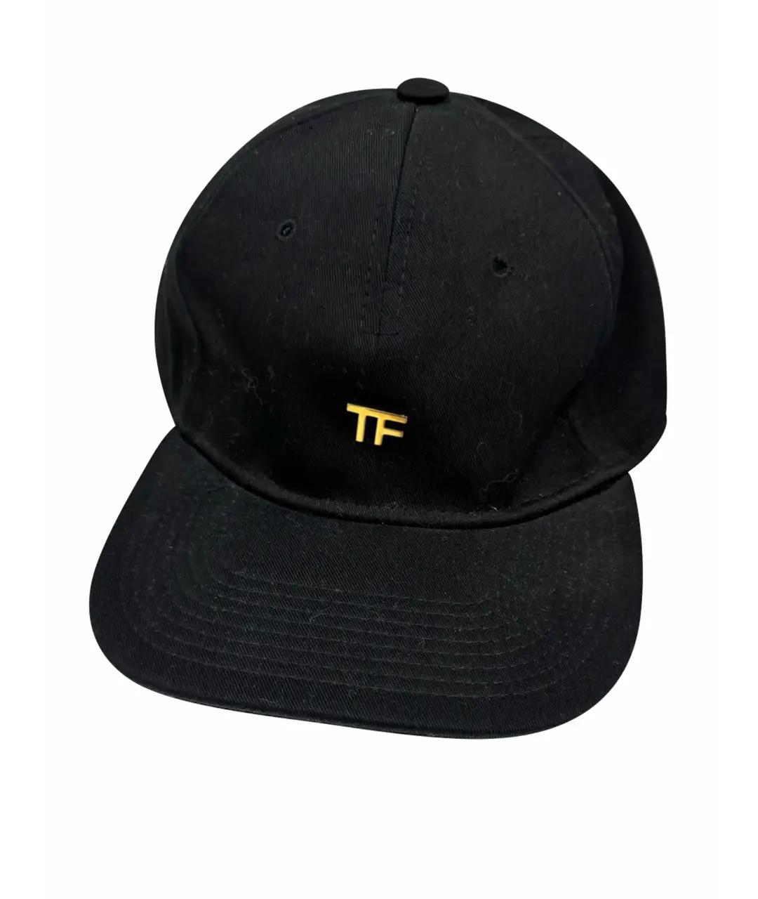 TOM FORD Черная хлопковая кепка, фото 1