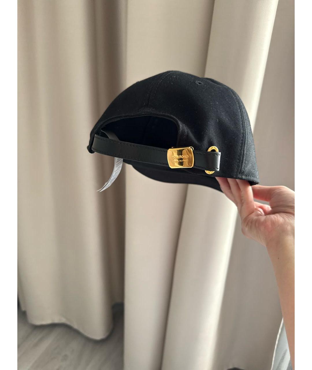 TOM FORD Черная хлопковая кепка, фото 3