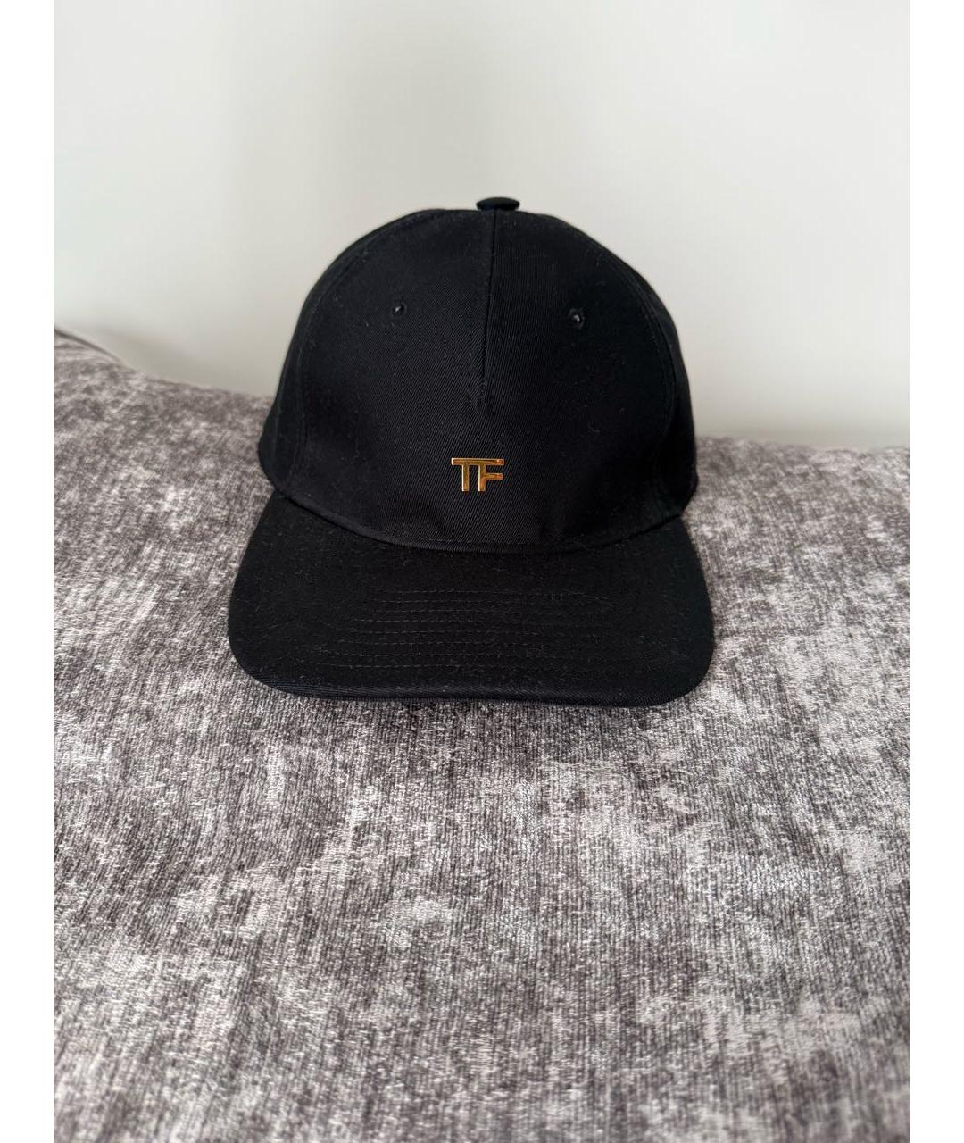 TOM FORD Черная хлопковая кепка, фото 2