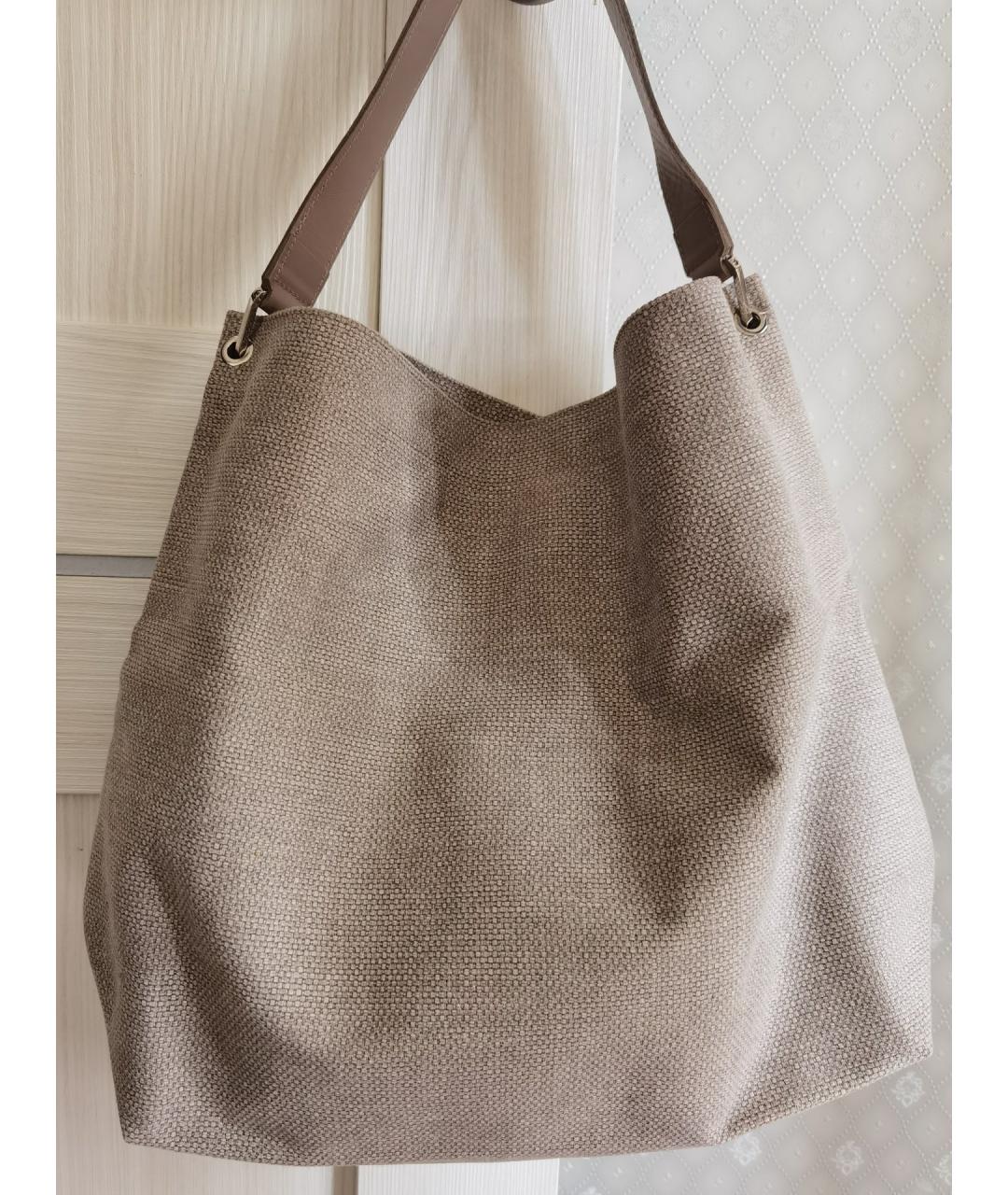 LONGCHAMP Бежевая сумка тоут, фото 2