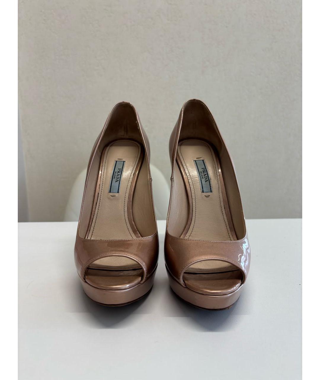 PRADA Розовые туфли из лакированной кожи, фото 2