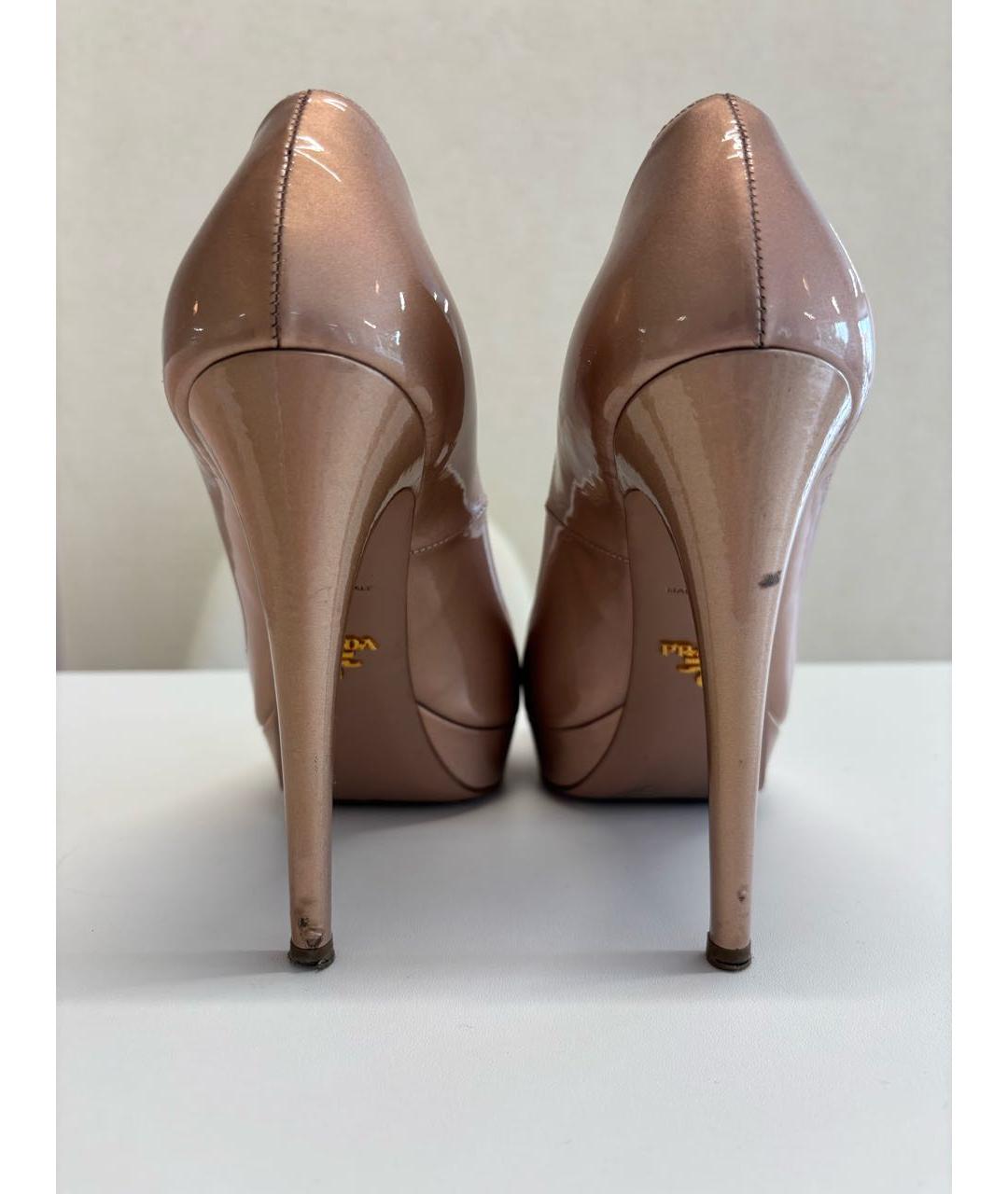 PRADA Розовые туфли из лакированной кожи, фото 3