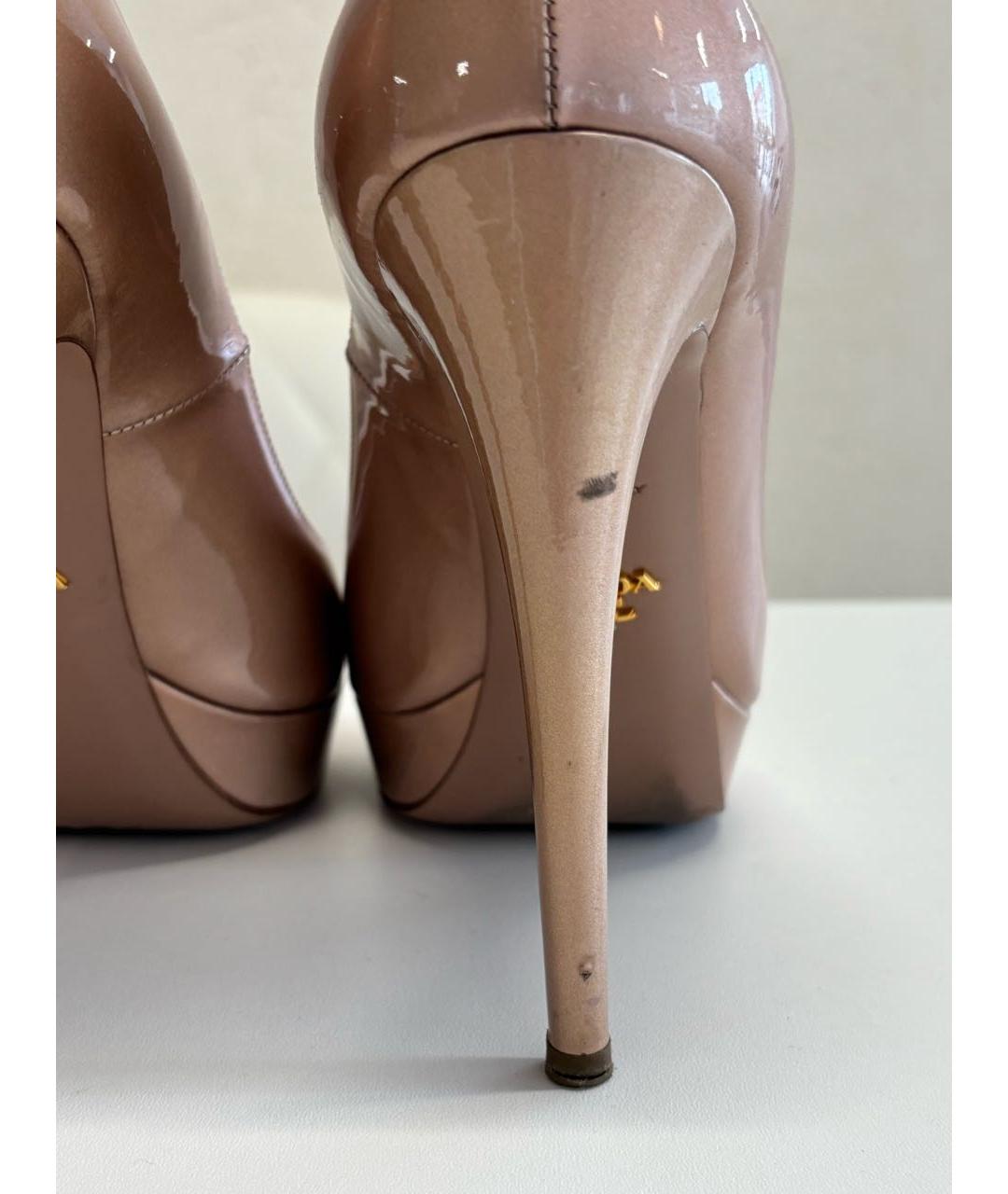 PRADA Розовые туфли из лакированной кожи, фото 5