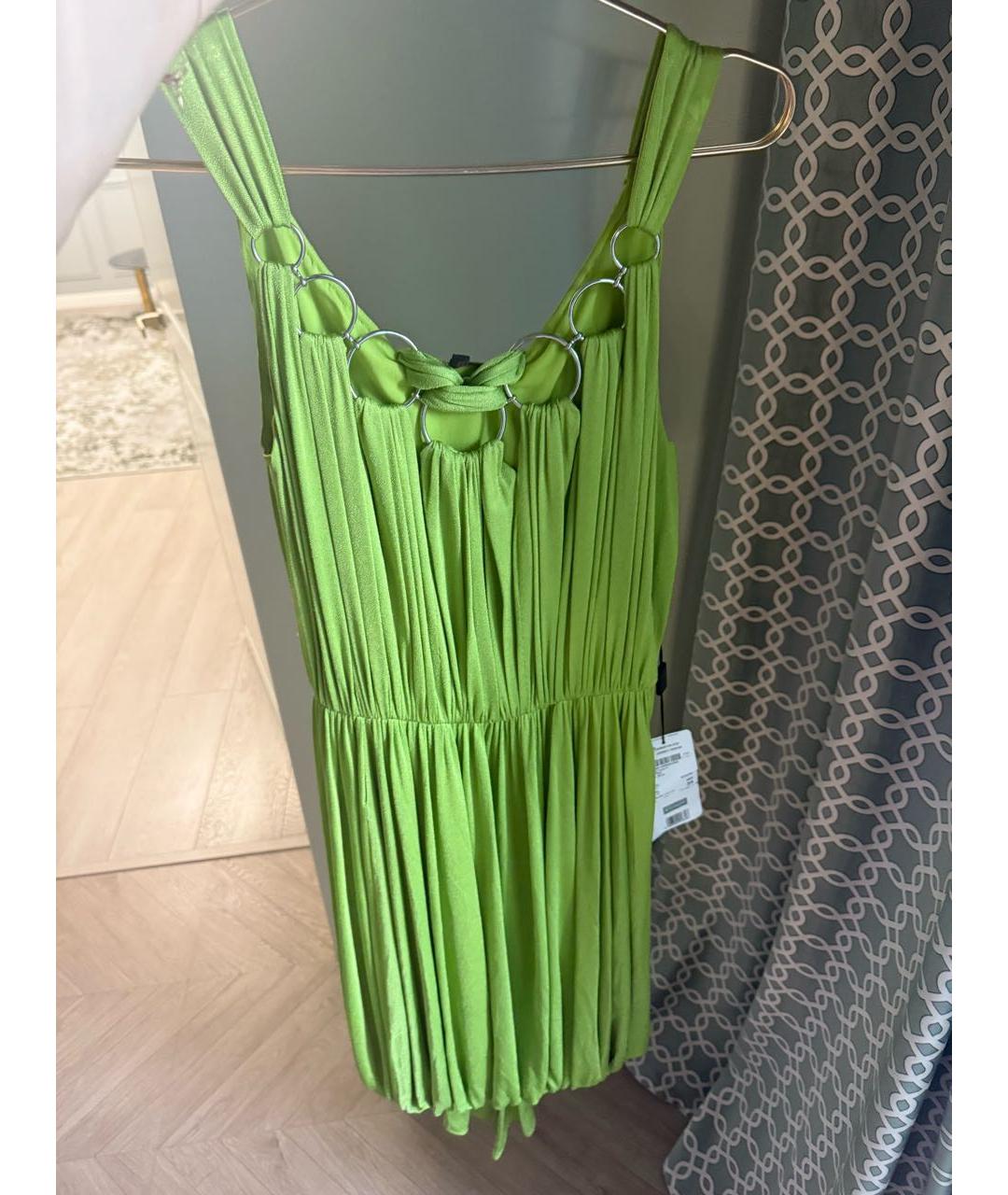 ESCADA Зеленые вискозное коктейльное платье, фото 5