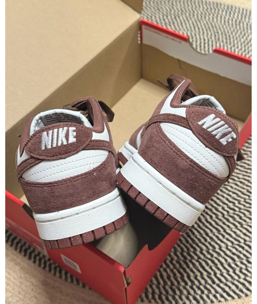 NIKE Бордовые замшевые кроссовки, фото 6