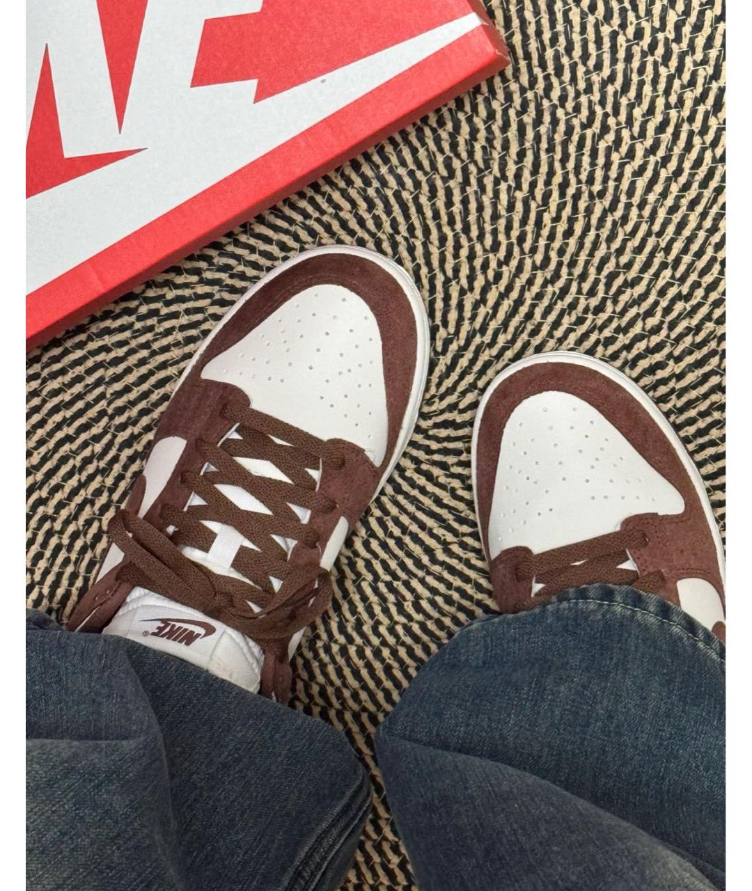 NIKE Бордовые замшевые кроссовки, фото 8