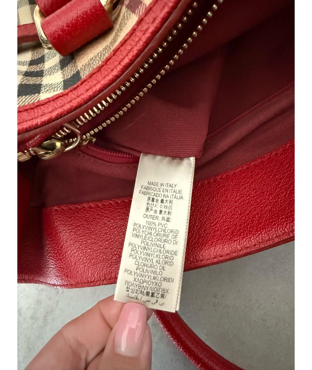 BURBERRY Бордовая сумка тоут, фото 6