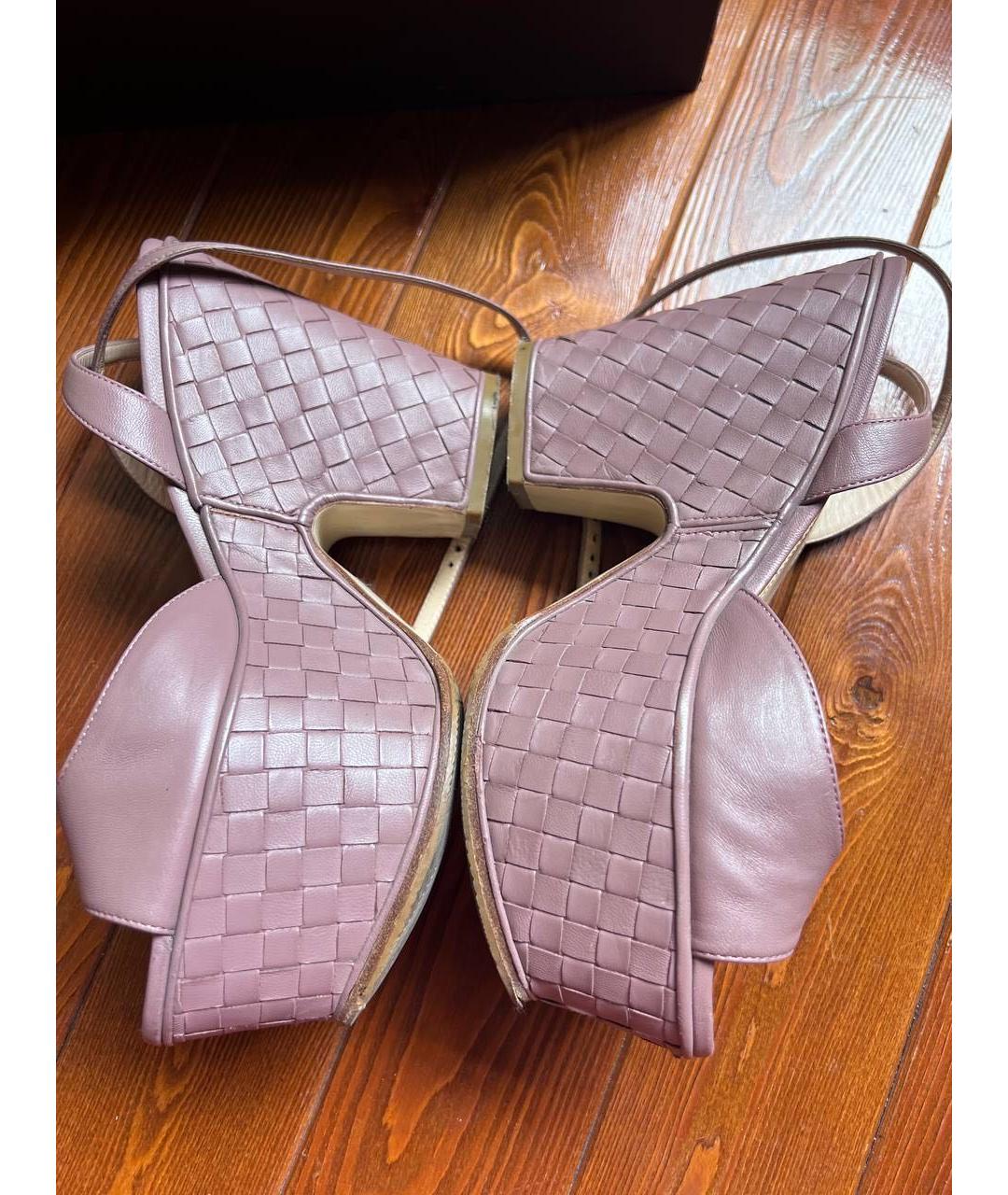 BOTTEGA VENETA Розовые босоножки, фото 8