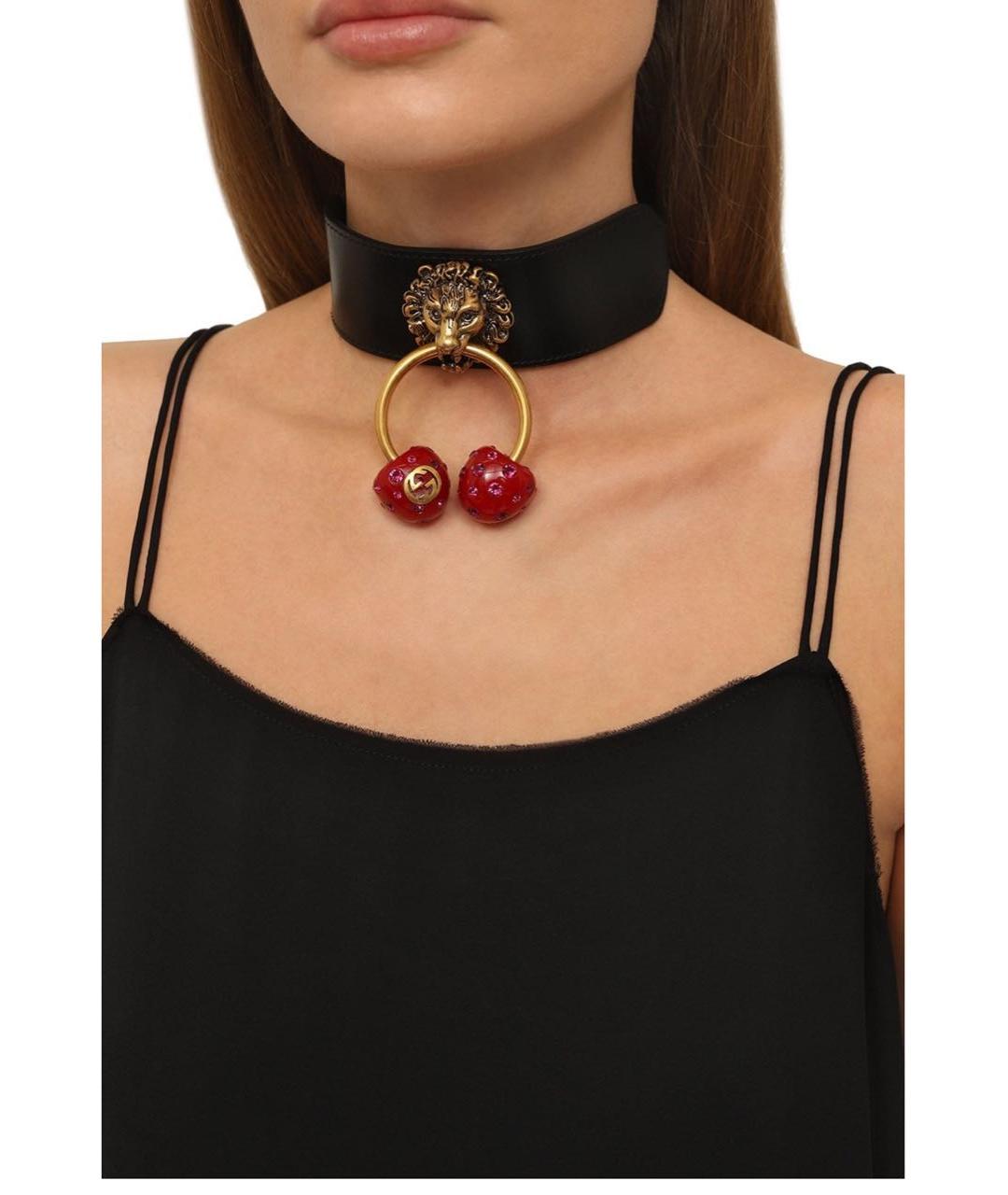 GUCCI Черный латунный чокер, фото 7