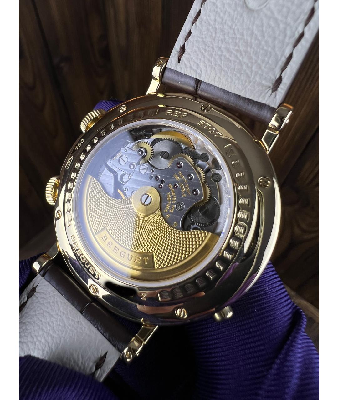 Breguet Коричневые часы из желтого золота, фото 5