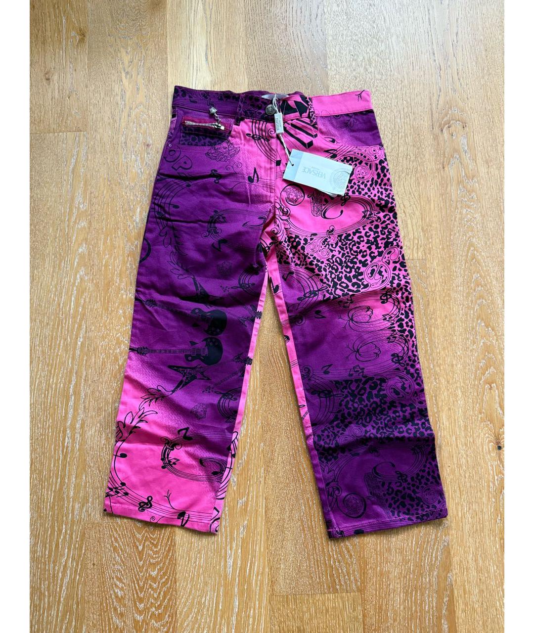 VERSACE Мульти хлопковые брюки и шорты, фото 4