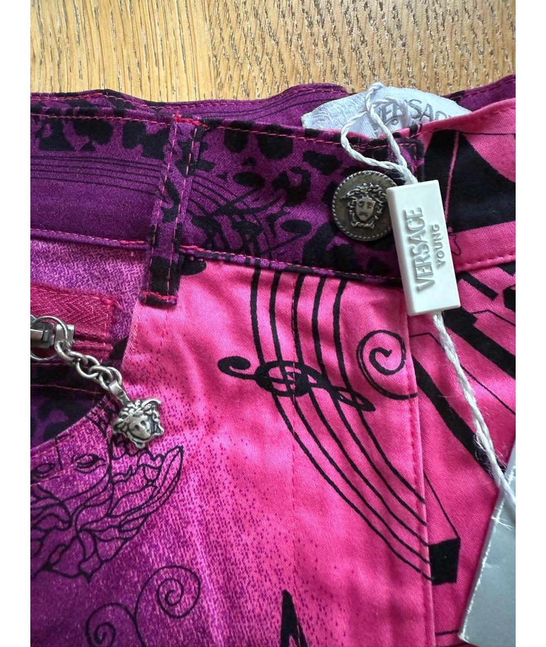 VERSACE Мульти хлопковые брюки и шорты, фото 2