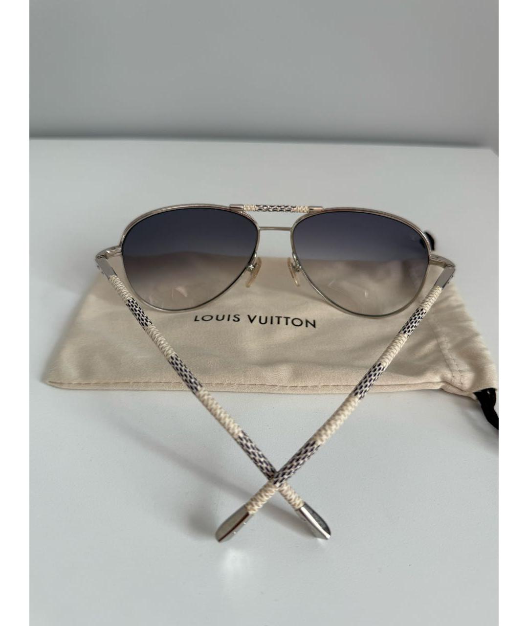 LOUIS VUITTON Серебряные металлические солнцезащитные очки, фото 6