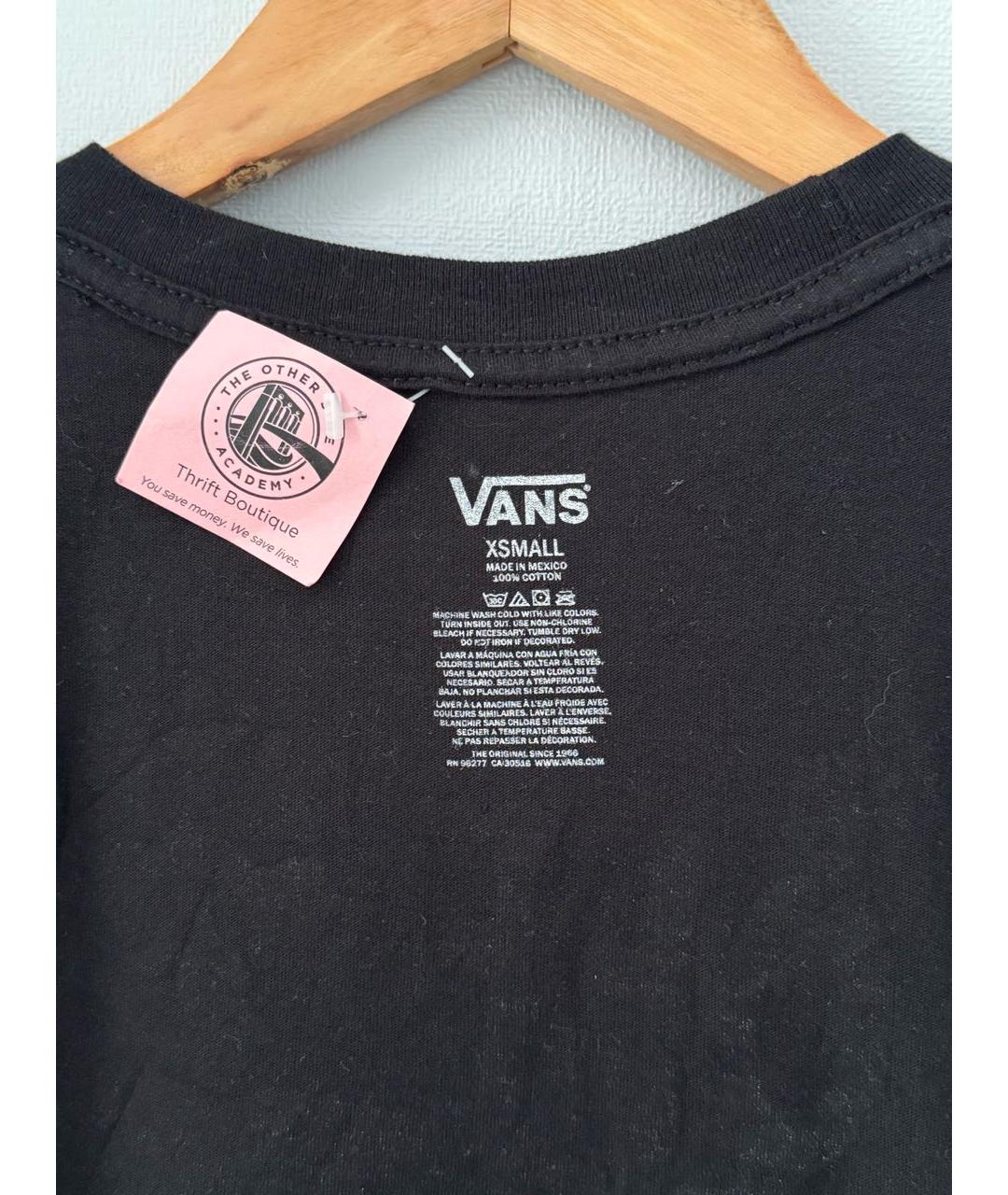 VANS Черная хлопковая футболка, фото 3