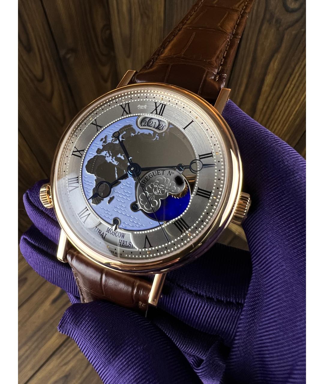 Breguet Коричневые часы из розового золота, фото 2