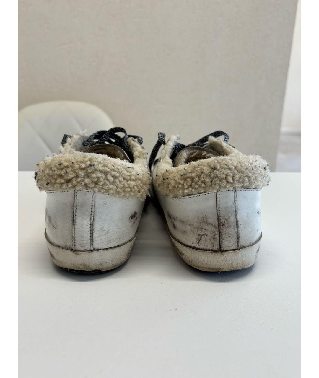 GOLDEN GOOSE DELUXE BRAND Белые кожаные кроссовки, фото 4