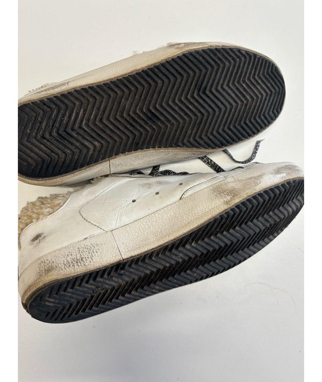 GOLDEN GOOSE DELUXE BRAND Белые кожаные кроссовки, фото 5