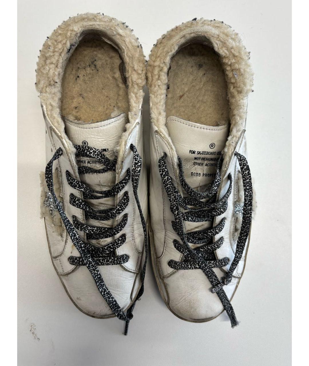 GOLDEN GOOSE DELUXE BRAND Белые кожаные кроссовки, фото 3