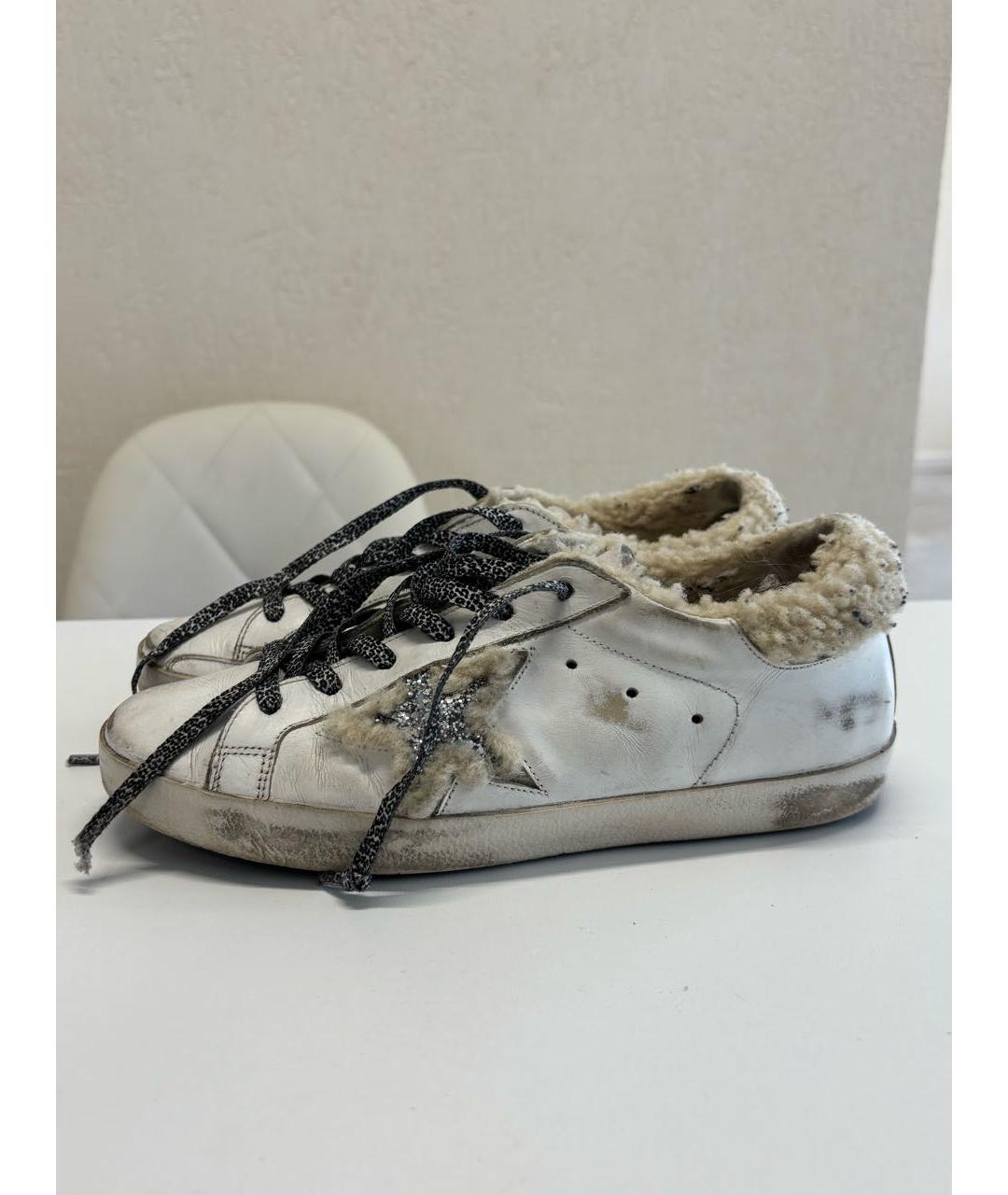 GOLDEN GOOSE DELUXE BRAND Белые кожаные кроссовки, фото 8