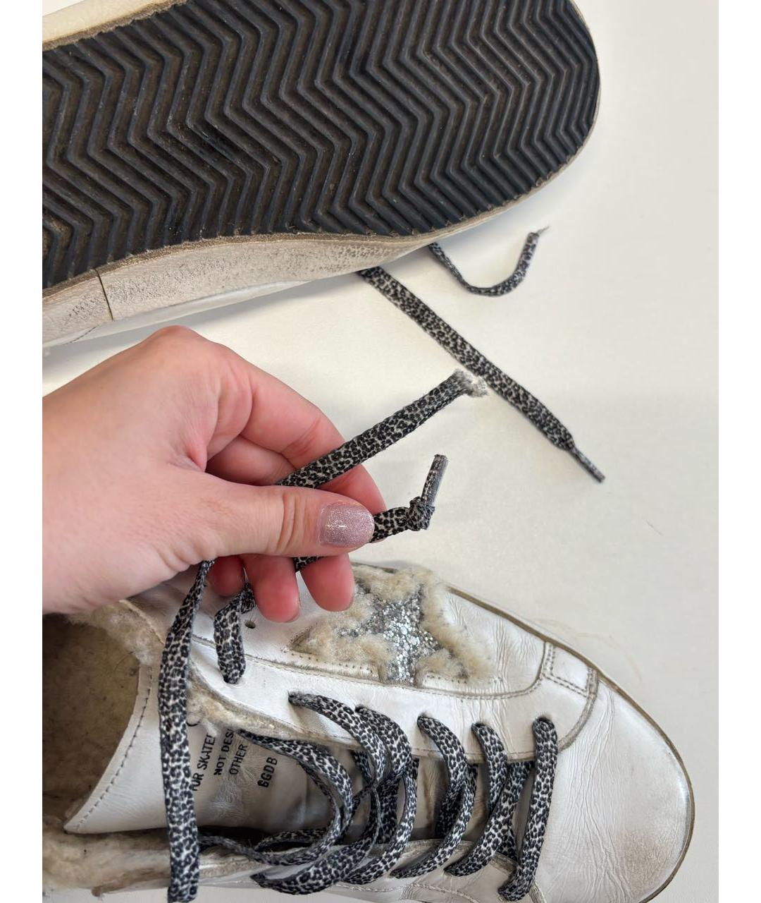 GOLDEN GOOSE DELUXE BRAND Белые кожаные кроссовки, фото 6