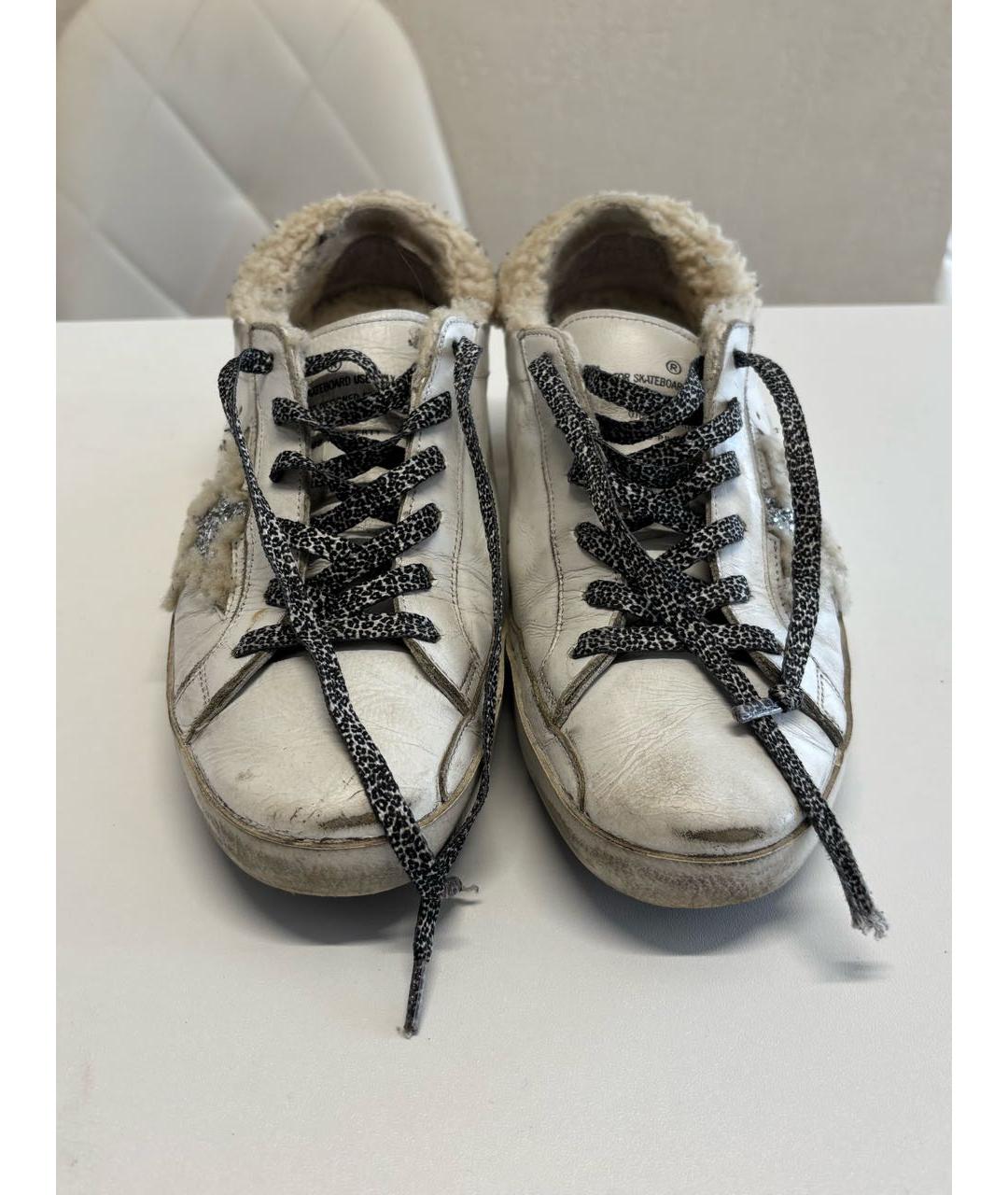 GOLDEN GOOSE DELUXE BRAND Белые кожаные кроссовки, фото 2