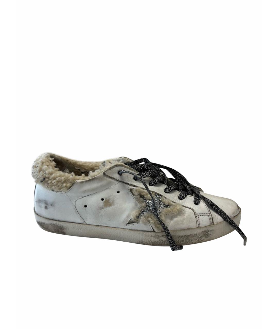 GOLDEN GOOSE DELUXE BRAND Белые кожаные кроссовки, фото 1