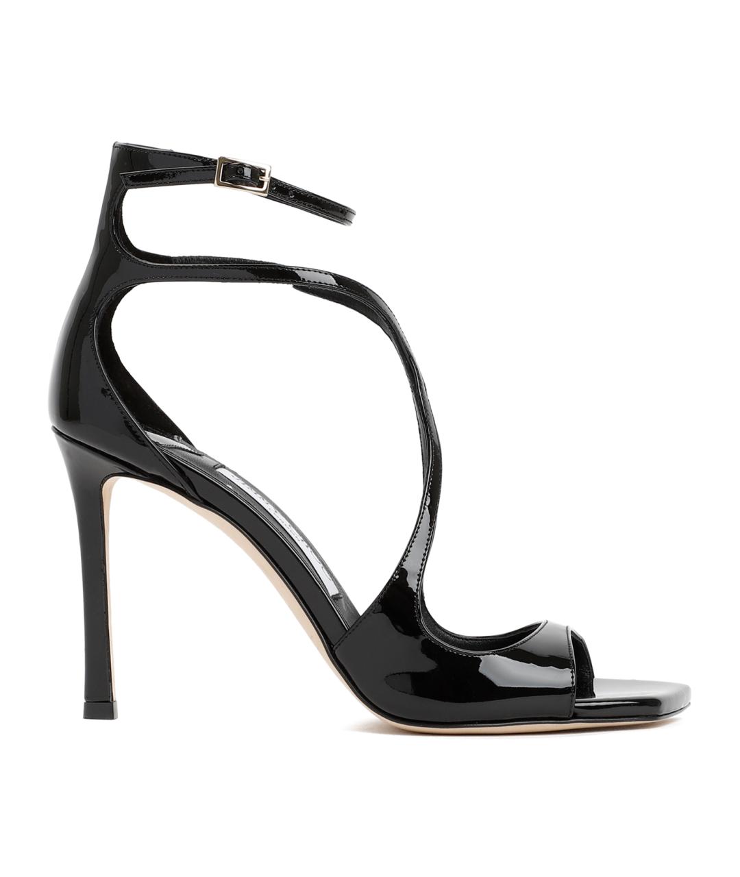 JIMMY CHOO Черные кожаные босоножки, фото 1