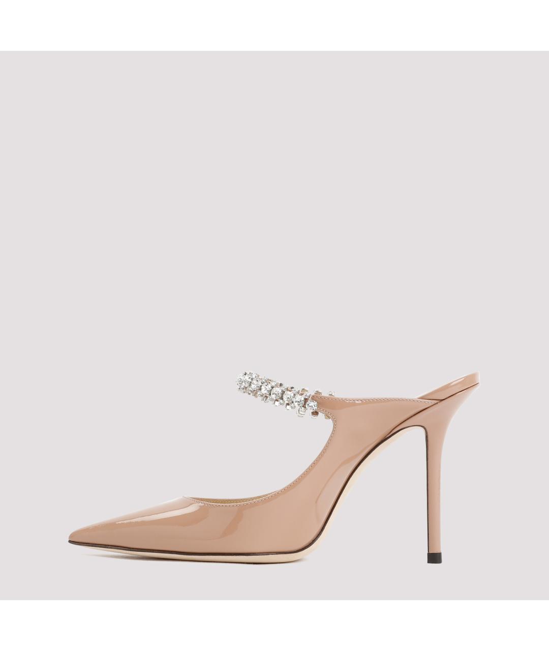 JIMMY CHOO Розовые кожаные мюли, фото 4