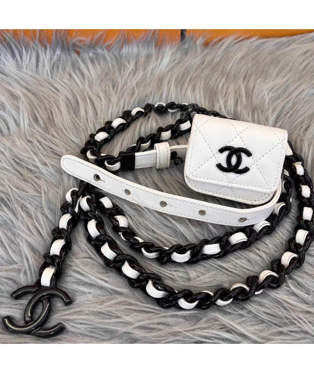 CHANEL Белая поясная сумка, фото 5