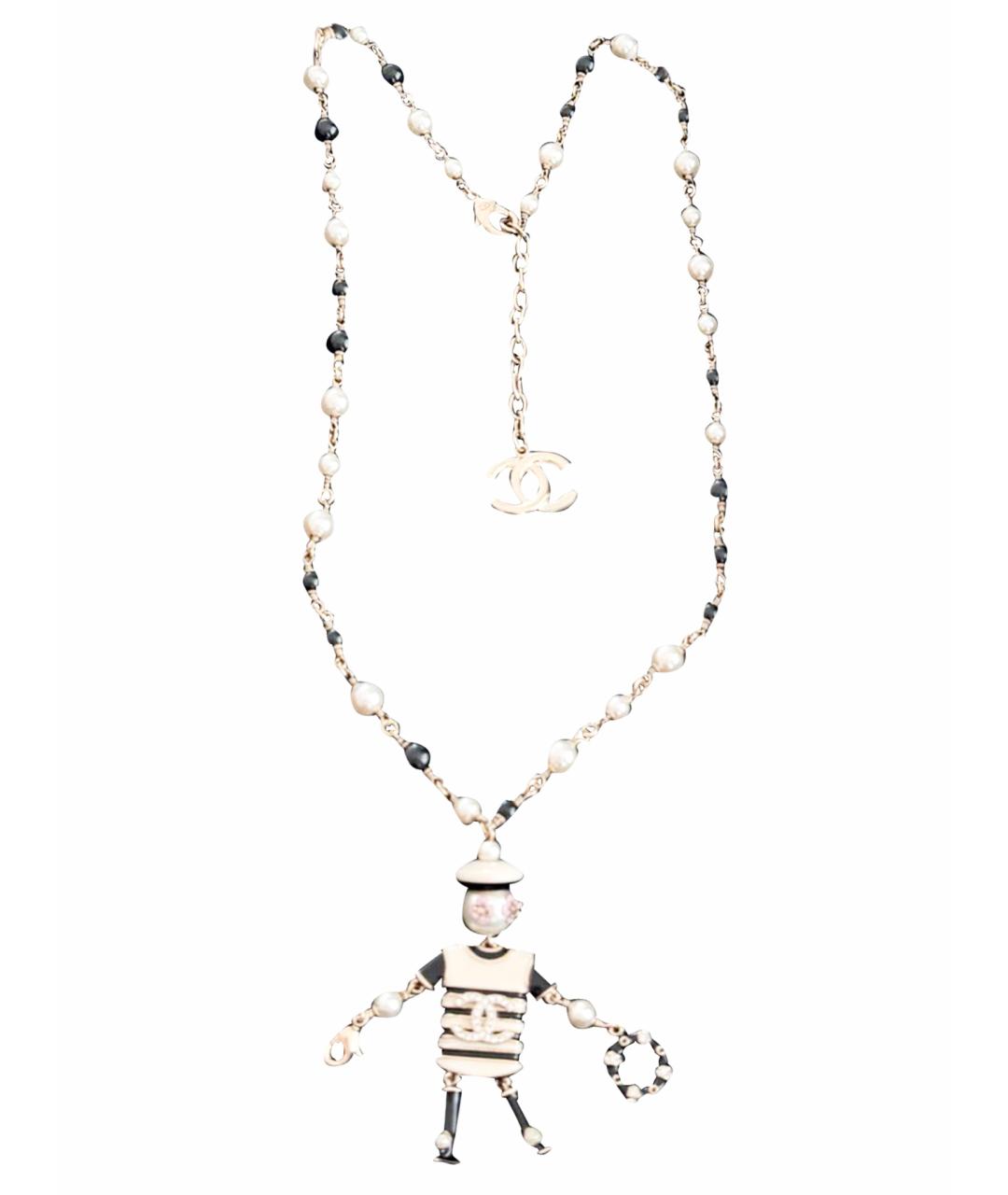 CHANEL Черное жемчужное колье, фото 1