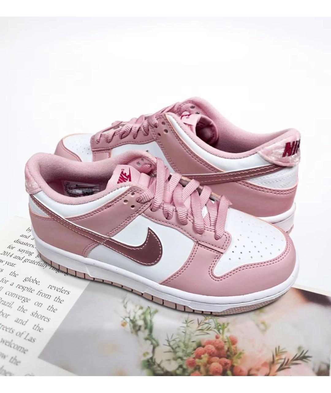 NIKE Коралловые кожаные кроссовки, фото 7