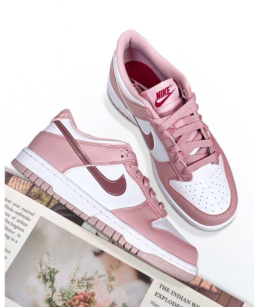 NIKE Коралловые кожаные кроссовки, фото 6