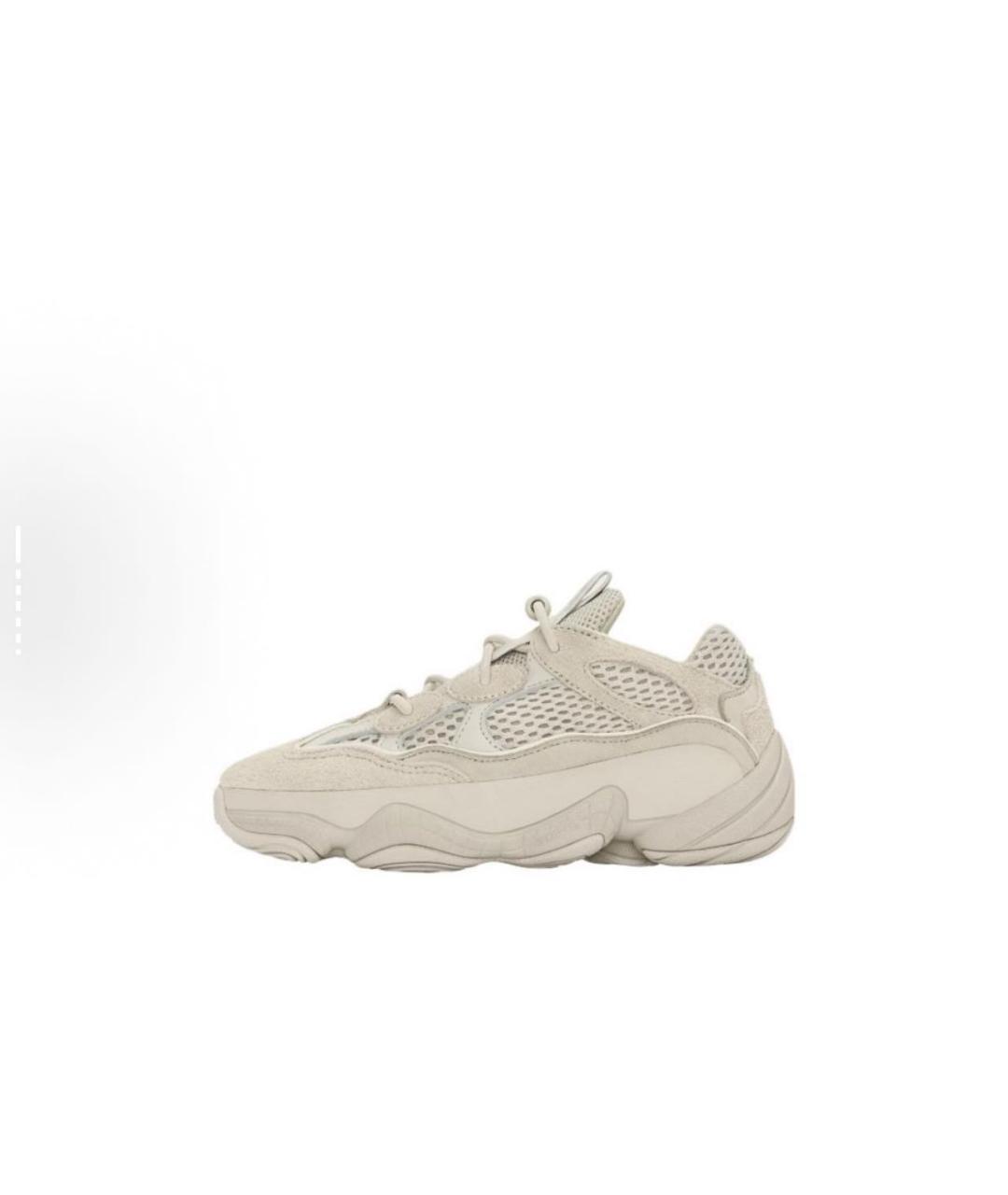 ADIDAS YEEZY Бежевые замшевые кеды, фото 2