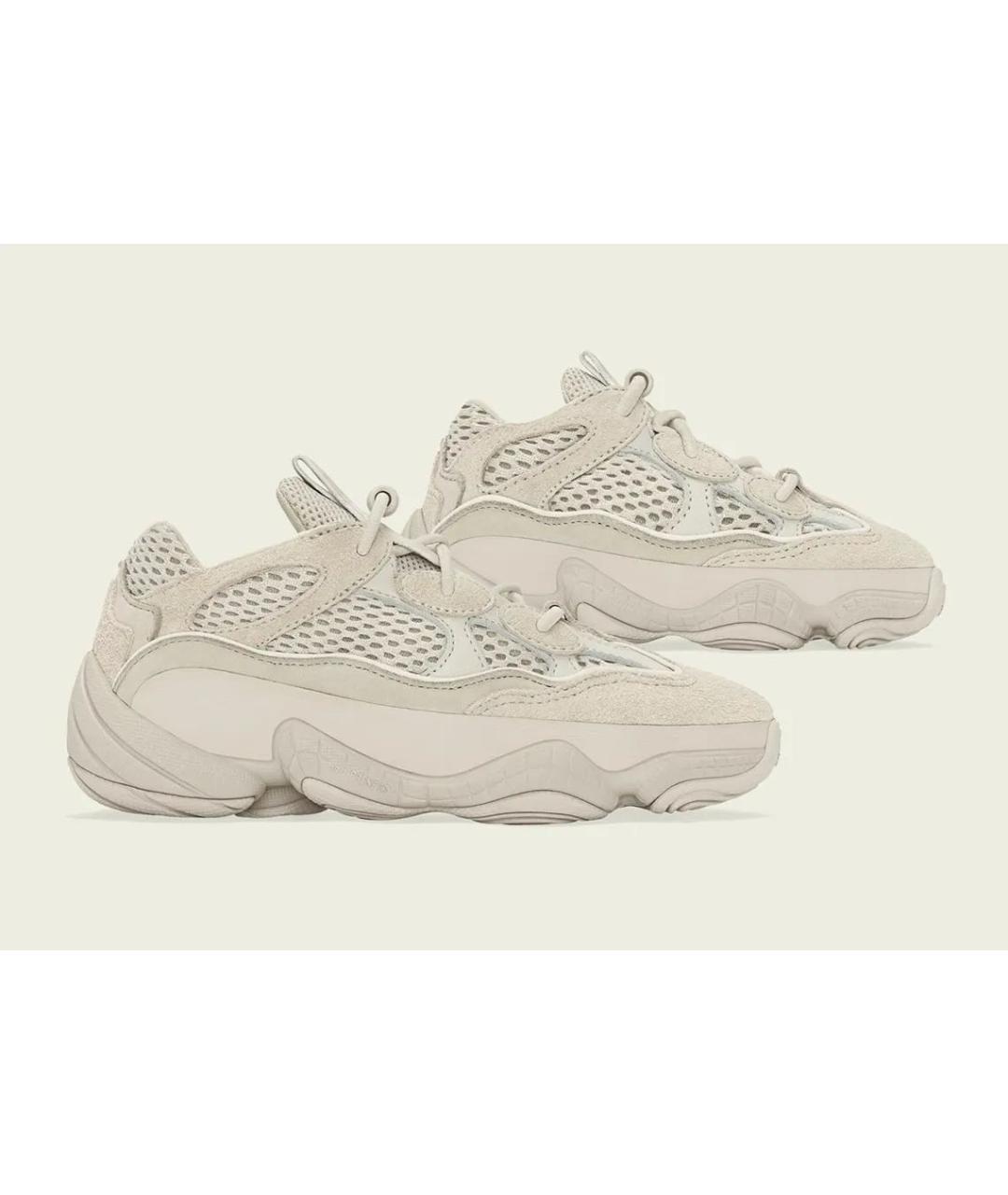 ADIDAS YEEZY Бежевые замшевые кеды, фото 6