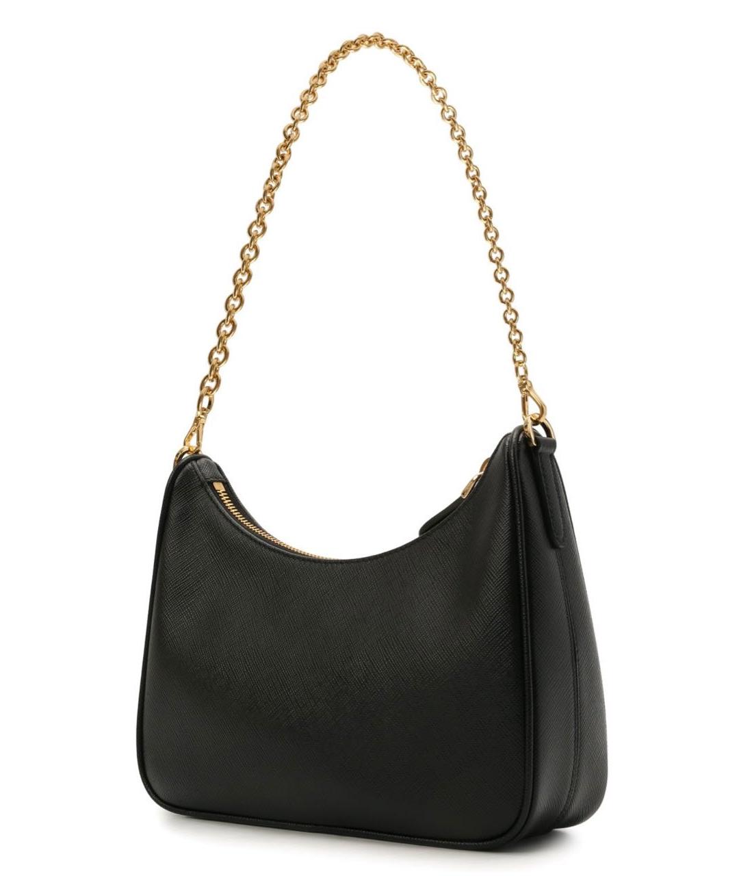 PRADA Черная кожаная сумка через плечо, фото 3