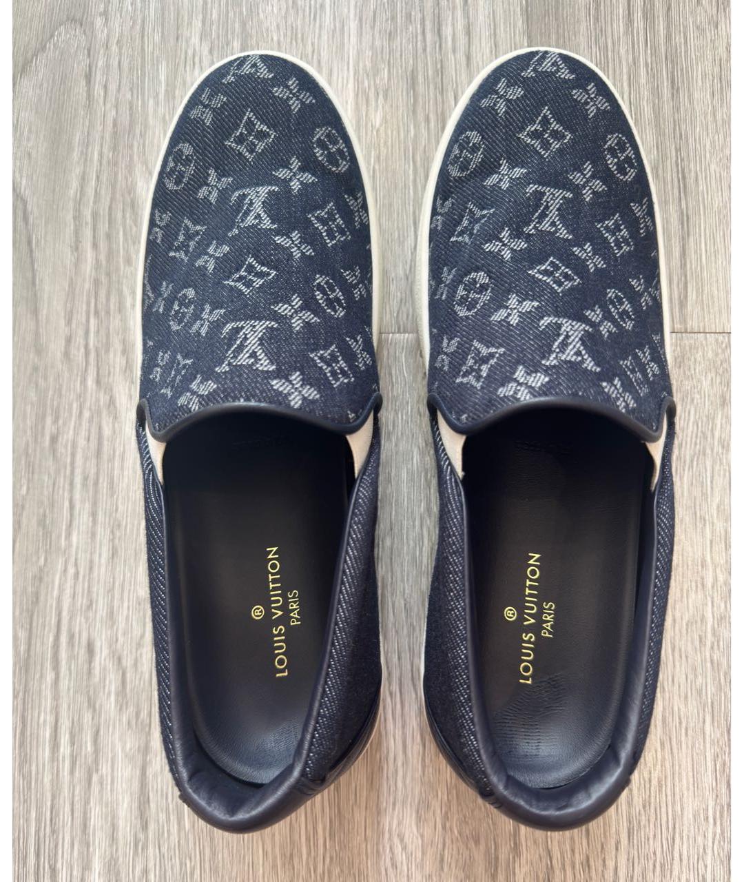LOUIS VUITTON Темно-синие слипоны, фото 5