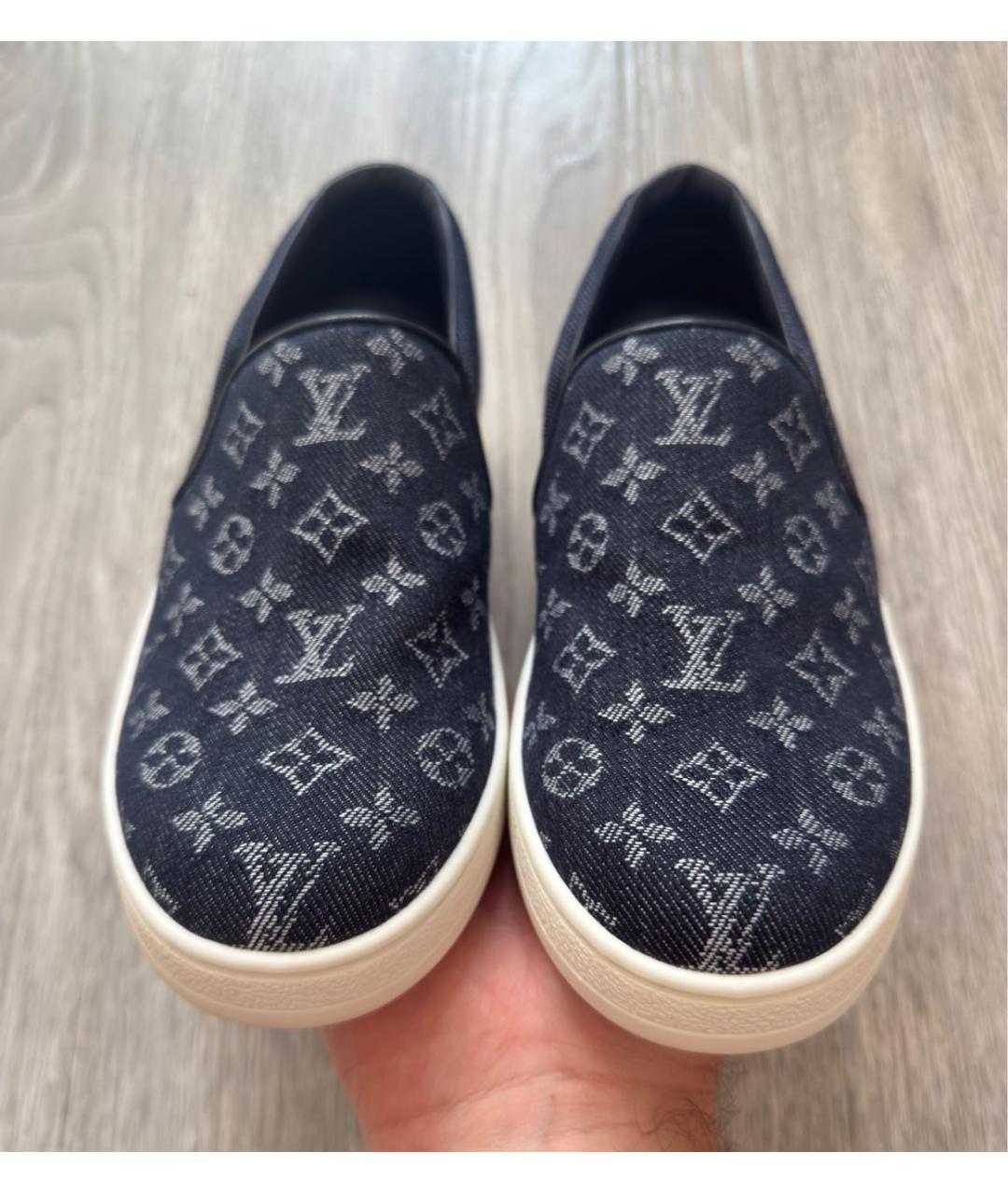 LOUIS VUITTON Темно-синие слипоны, фото 4